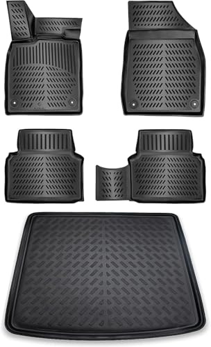 ELMASLINE 3D Tappetini Gomma e Vasca Baule per KIA EV3 (2024-2025) (Piso de Carga Superior) | Tappetini Auto | Vasca per il bagagliaio | Accessori Auto