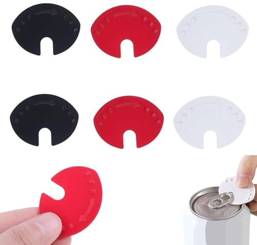 6 Pcs Can Lids for Fizzy Drinks,Reusable can Beverage End,Can Lids Drink Plastic,Can Covers Guard Protector Prevents Spillage,Stopper Prevents Spillage for Soda Beer Drink Can Top