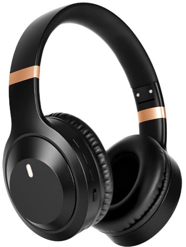 AXFEE Inalámbricos Bluetooth con Cancelación de Ruido Activa(ANC), Auriculares Inalámbricos Plegables Circumaurales, 45 Horas de Reproducción, Hi-Res Audio, con Micrófono, para Móvil/Tableta(Negro)