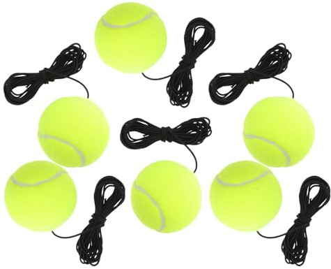 Cabilock 6 Pièces Kit Entraînement Tennis avec Balle Élastique et Corde pour Joueur Seul Rebond Stable et Portable pour Pratique Intérieure et Extérieure