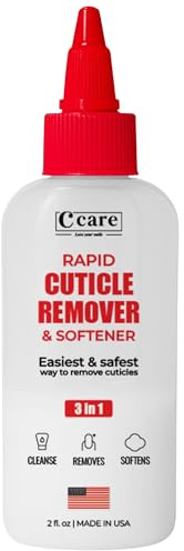 C CARE Rapid Cuticle Remover 2oz – Instant Professional Cuticle Remover Gel, Infused with Aloe Vera, Sweet Almond Oil & Glycerin, Softens & Removes Dead Skin, Gentle Fragrance-Free Nail Treatment