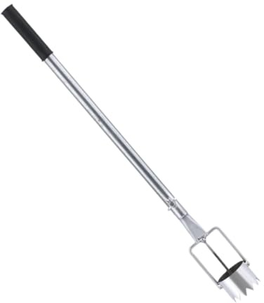 Kuntesetty Plantador de Bulbos Herramienta de Jardinería Plantador de Bulbos Removedor de Césped con Mango Ergonómico Retráctil Estructura Resistente Adecuada, 5 Cm de Diámetro