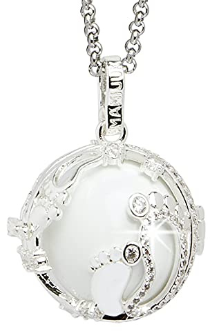 MAMIJUX Chiama Angeli Mamma Idea Regalo Gravidanza Collana Donna Richiamo degli Angeli Catenina Acciaio