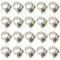 Abrazadera de manguera de 20 piezas en acero inox 304 para tubería blanda de rango de diámetro exterior de 6-12 mm, ancho de clip de 8 mm, abrazadera escape