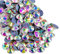 Beadsland Hotfix Pedrería, 2880Pcs Flatback Crystal Rhinestones para manualidades Ropa DIY Decoraciones, Cristal AB, SS10, 2.7-2.9mm