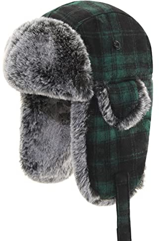 FUOITA Baby Toddler Trapper Hat Kids Dinosaur Adjustable Ushanka Waterproof Winter Aviator Hat for Boys 1T-8T