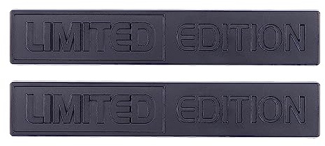 2 pièces Autocollants d'emblèmes de voiture en édition limitée - Autocollants décoratifs pour voiture, moto, camion (NOIR)