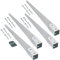 KOTARBAU® Juego de 4 casquillos para suelo de impacto de 46 x 46 mm, longitud 600 mm, galvanizados en caliente, acero galvanizado, para postes de vallas, madera, suelo, anclajes para suelo, anclajes