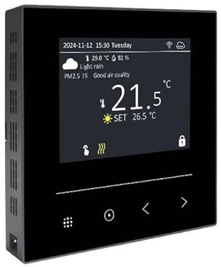 KETOTEK Termostato Inteligente para Calefaccion Suelo Radiante de Agua, Termostato Ambiente Programable Controlador de Temperatura Compatible con Alexa Smart Life/Tuya App