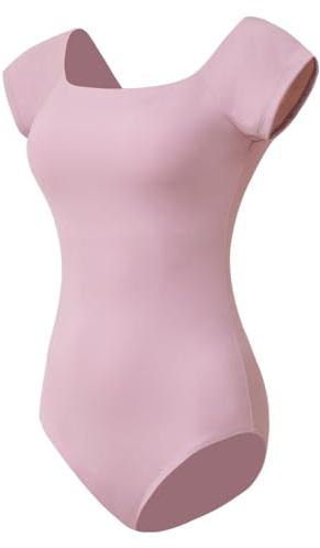 ROYAL SMEELA Damdansbody av spandex för balett och dans – svart, ROSA, L