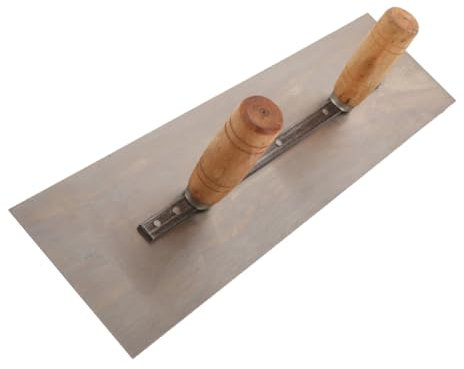 LIFKOME Truelle à Plâtrer Double Poignée 50 Cm Acier Résistant Outil De Finition Maçonnerie Pour Plâtre Et Béton Usage Professionnel Bâtiment