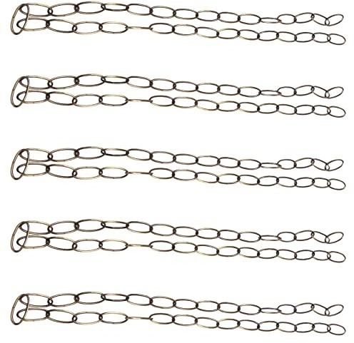 Mocturnity - Cadena de 5 x 1 m resistente para lámpara de araña vintage, color bronce verde