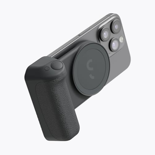 ShiftCam SnapGrip Essential - Poignée magnétique pour appareil photo avec bouton de déclencheur sans fil et station de bureau, compatible avec iPhone et Android, couleur: minuit