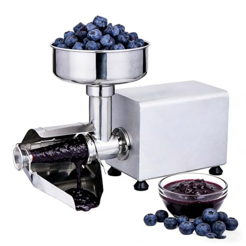 SIEEOUR Macchina Passatutto Elettrica per Pomodori 450W,Produttore di Salsa di Pomodoro,Pressa per Cibo Commerciale,Costruzione in Acciaio Inossidabile Alimentare,per Puree di Pomodoro e Salse
