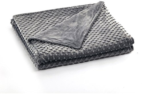 RelaxBlanket 60''x80'' Duvet Cover for Weighted Blanket | Premium Super Soft Minky Dot | Dark Grey