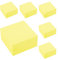 D.RECT 009326 Haftnotizwürfel 6 Stück Super Sticky Notes Selbstklebende Haftnotizzettel in 76x76mm 400 Blatt Gelb