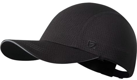 GADIEMKENSD Women's Race Day Running Hat Performance Mesh Baseball Cap - Excellent Ventilation, Lightweight, Reflective Safety Ponytail Hats for Exercise Golf Hiking Beach Workout Gym Black