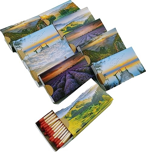 Camino Lot de 10 Boîtes de 50 Allumettes, Longueur 10 cm, 500 Chef Matches, Allume-feu, Compactes et Pratiques pour Cuisine, Bougies, Camping, Barbecue, Extérieur, Survie Matches art. 1568 (10)