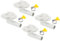 PATIKIL 42mm Connecteur de Tuyau de Vidange de Climatiseur, 4 Pcs Connecteur de Vidange Universel avec Cerceau de Serrage pour Robinet D'Unité Ac à Fenêtre Mini-Fendue, Modèle Blanc 1