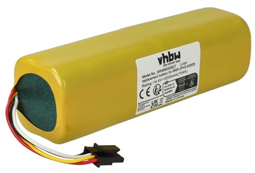 vhbw 1x Akku kompatibel mit Xiaomi Mi Robot Vacuum X10 Plus, Vacuum-Mop 2 Pro+ Plus Staubsauger (5200 mAh, 14,4 V, Li-Ion)