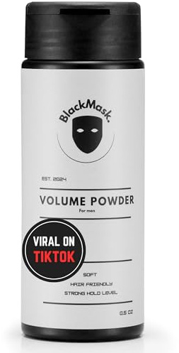 BlackMask Texture Powder for Men, Easy to Apply - Instantly Adds Texture & Volumen, All-Natural Ingredients, Strong Hold, Hair Powder for Men