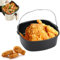 Heißluftfritteuse Form, Hitzebeständig Luftfritteuse Zubehör,22cm Quadratische Kuchenform Backformen,Form Für Heißluftfritteuse,Luftfritteuse Zubehör für HD9925, HD9860, HD9905/01(22cm)