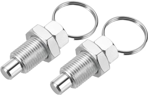 PATIKIL 2 Pcs Perno A Molla Con Anello Di Trazione M16x1.5 In Acciaio Inossidabile Perno Indicizzabile A Molla Retrattile Perni Manuali Per Stampi Armadietti Attrezzature