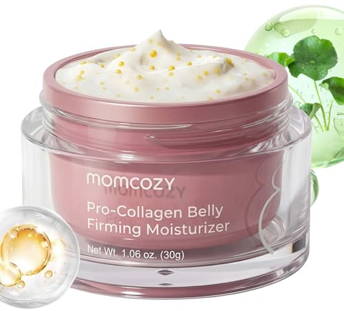 Momcozy Uppstramande Bristningskräm för Återfuktning,Förebygger Bristningar | Kräm mot bristningar under graviditeten, med aktiva oljekapslar och kollagen.