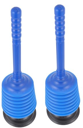Gatuida Lot de 2 Ventouses Déboucheur en Plastique Bleu, Piston Puissant pour Évier la Cuisine et Toilettes, Outil Manuel de Nettoyage Canalisation pour Débouchage Rapide et Usage