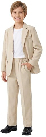 LOLANTA Costume Enfant, Ensemble 2 Pièces Garçons Tenues de Fête de Mariage Blazer et Pantalon, Tenue de Bal, 3-13 Ans