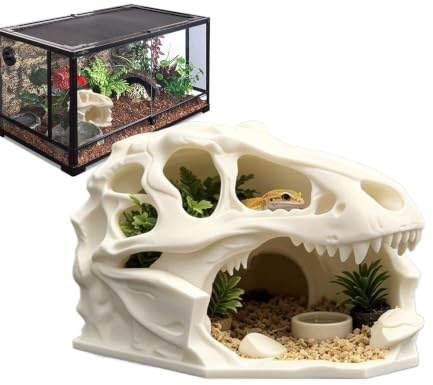 Sköldpadda grotta – 3D-tryck reptil gömställe, terrarium dekoration hus | Reptiler skydd – gömställe för sköldpaddor | 3D-tryckt material, terrarium för tillbehör, viloplats, boyta