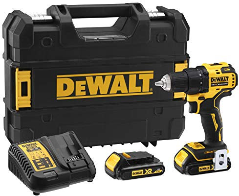 DEWALT DCD708S2T-QW - Trapano avvitatore senza spazzole XR 18V 13mm 65Nm con 2 batterie Li-Ion da 1,5Ah e valigetta TSTAK