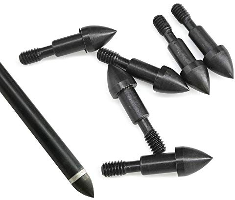 ZSHJGJR 24/48pcs Punta di Freccia Tir à l'arc Chasse Flèches Broadheads 60 Grain Screw in Practice Punte da Caccia per Arco e Frecce (48)