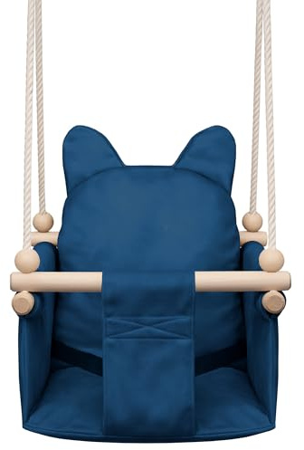 MAMOI Baby swing with safety harness – child swing for 6–36 months, max. 20 kg, indoor use