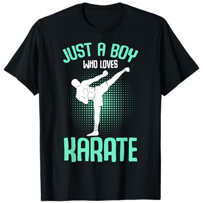 Just A Boy who Loves Karate Kids Boys T-Shirt