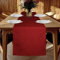 YUNSHANGHE Tischläufer Wasserdichter 40 x 140 cm, Rot Tischläufer Leinenoptik Abwaschbar, Modern Fleckenabweisend Tischläufer, Perfekt für Esszimmer Party Feiertag Dekoration