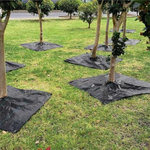 Kit de tapis de protection pour jardin en tissu résistant contre les mauvaises herbes, pour vergers, potagers, parterres de fleurs (100 cm)