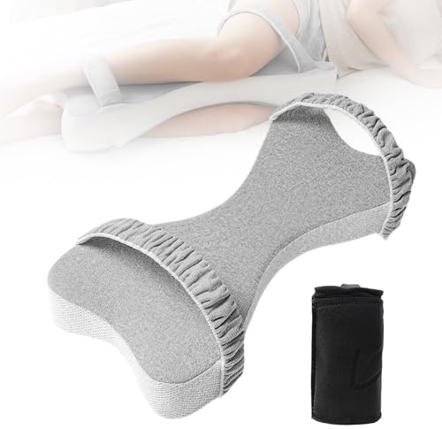 MIUUIPI Extra großes orthopädisches Kniekissen für Seitenschläfer, Memory-Foam-Kissen, zur Linderung von Hüft- und Rückenschmerzen, Übergrößenkissen zwischen den Beinen zur (Grau)