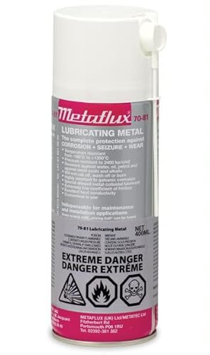 Titanium Corrosion Inhibitor and Lubricant Spray for Metal –Industrial Heavy Duty Rust Prevention Spray for Automotive –Water Resistant Non-Flaking Aluminum-Free Fluid Film by Metaflux 13.5 Oz 1 Pack