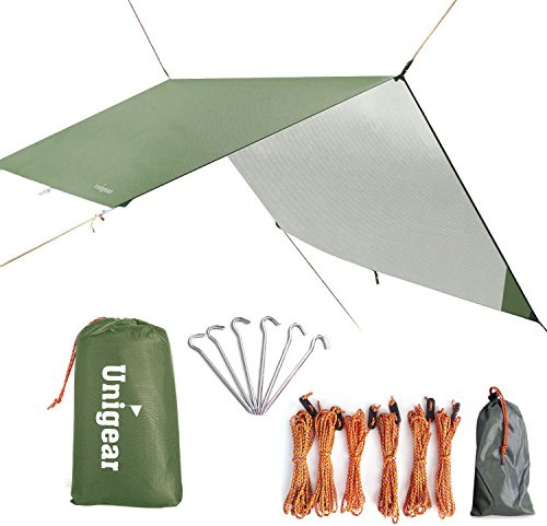 Unigear Camping Tarp Waterproof Rain Fly, Lightweight Tent Shelter Canopy