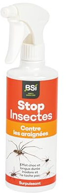 BSI - Spray Foudroyant - Araignée - 500 ML - Effet Radical - Adapté Egalement Aux Autres Insectes Rampants, Translucide