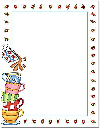 Tea Party Letterhead Laser & Inkjet Printer Paper (100 Sheets)