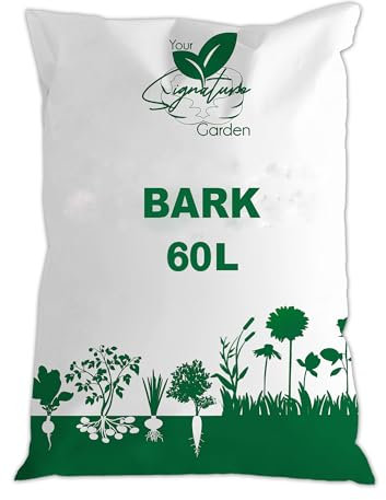Laeto Bark Chippings 120L, Decorative Garden Bark Mulch Wood Chips for Beds