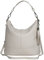 AmbraModa GLX09 - Damen Handtasche Schultertasche Beutel aus Echtleder (Beige)