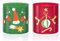 Weihnachtstasse Weihnachtsgläser Weihnachtsbecher oder Kerzenhalter Kristallglas Nicolaus Grün Rot Becher Bohemia 2er Set 410 ml