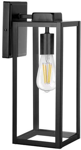 hykolity Large Size Outdoor Wall Lights,16 Inch Outdoor Wall Lantern, Waterproof Exterior Wall Sconce, Anti-Rust Wall Mounted Lighting with Glass Shade,Lamp with E26 Socket for Porch, Front Door