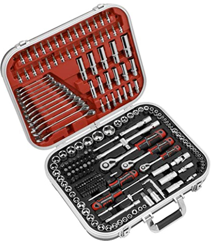 Sealey Socket Set 216pc 1/4, 3/8 & 1/2 Sq Drive WallDrive® - AK7982