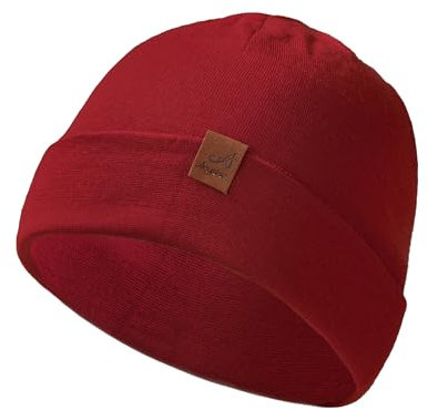 ACUSHLA Mütze Beanie 100% Merino Wolle für Herren und Damen, gestrickte Wintermütze, Unisex-Uhrenkappe, Zweilagige Strickmütze für kaltes Wetter