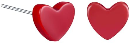 MICSAVI Orecchini a forma di cuore, in argento Sterling 925, con turchese artificiale, per donne e ragazze, graziosi orecchini da 6 mm, per dormire, cartilagine, ipoallergenici