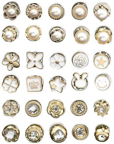 KGDUYC Lot de 30 broches amovibles pour femme - Boutons, broches de sécurité pour vêtements, livraisons